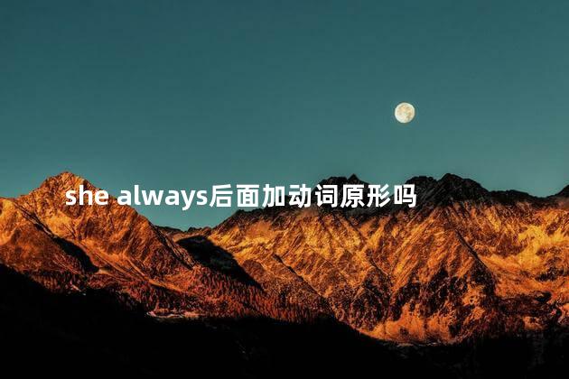 she always后面加动词原形吗，always后面加动词什么形态